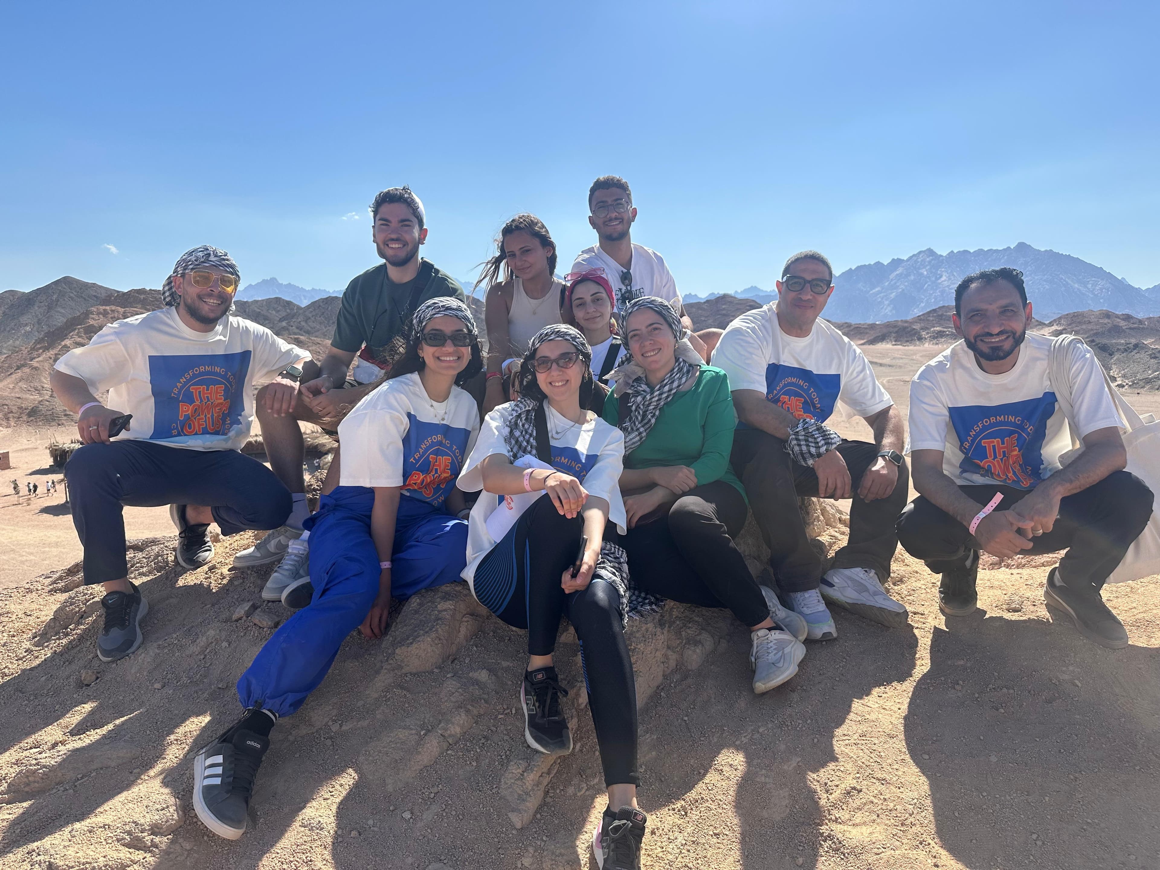Cycle meeting attendees together during the Hurghada safari